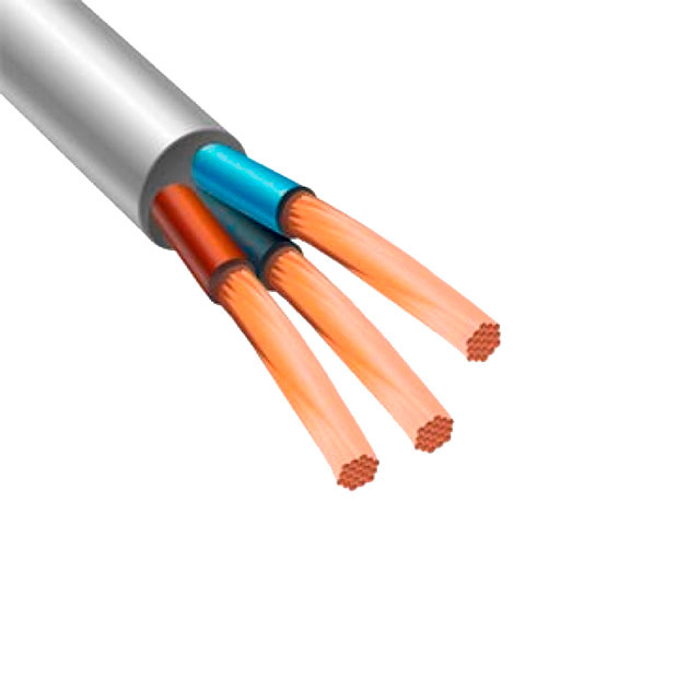 Электрический кабель ПВС 3 x 10 мм² серый