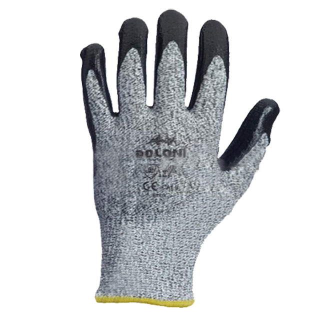 Mănuși acoperite cu nitril sur/Negru