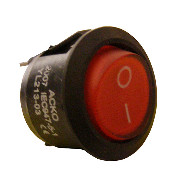 Intrerupător mini YL213-03 6A roșu