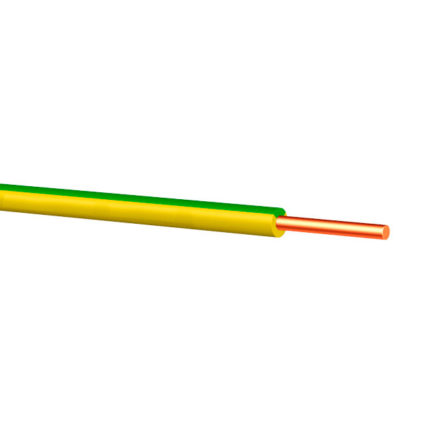 Электрический кабель ПВ1 1 x 2.5 мм² жёлтый/Зелёный