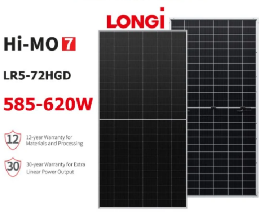 PANOU SOLAR LONGI BIFACIAL LR7-72HGD-600 43.90 -52.34 VDC LONGI