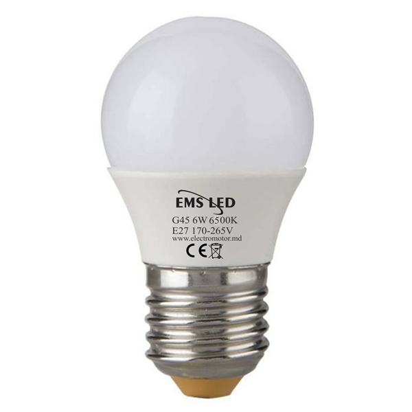 Светодиодная лампа 6Вт 6500K E27 EMS